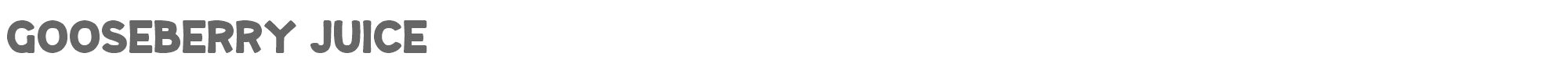 Sample characters Gooseberry Juice Font